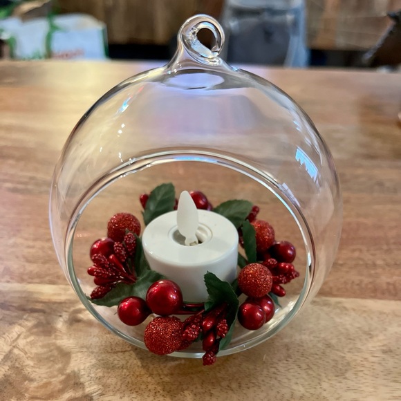 Luminara Blown Glass Ornament with Flameless Tealight Candle - Picture 2 of 6